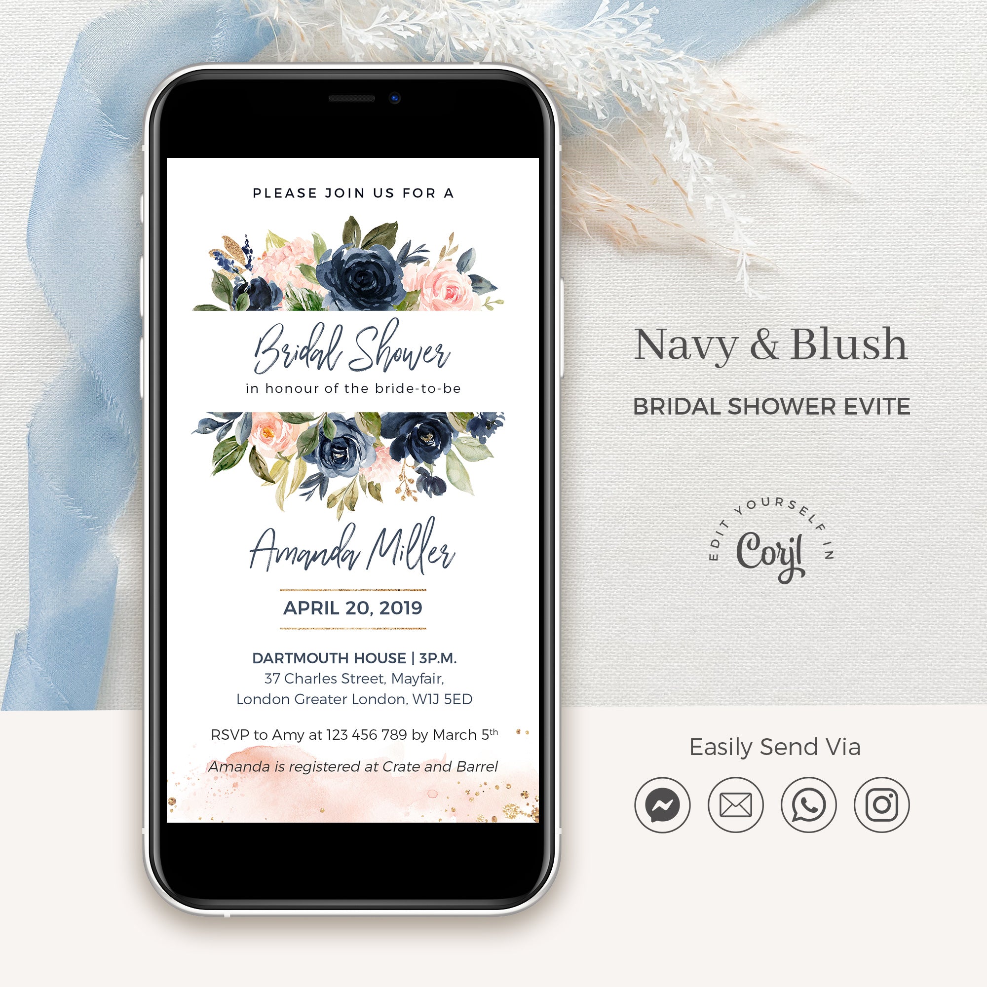 Antea | Bridal Shower Electronic Invitation
