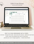 Luisa | Eucalyptus Wedding Seating Plan Template