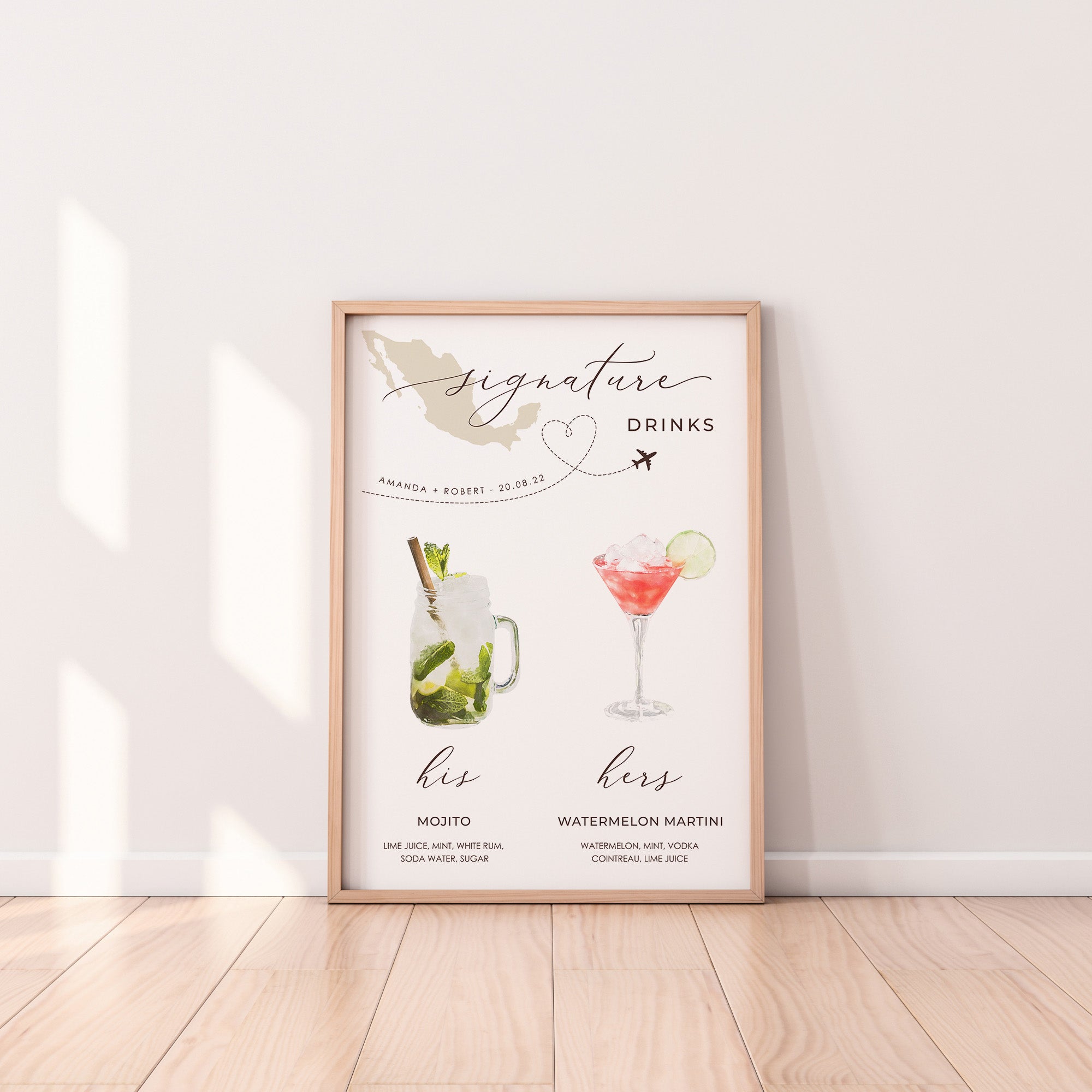 Sofia | Signature Drink Sign Template