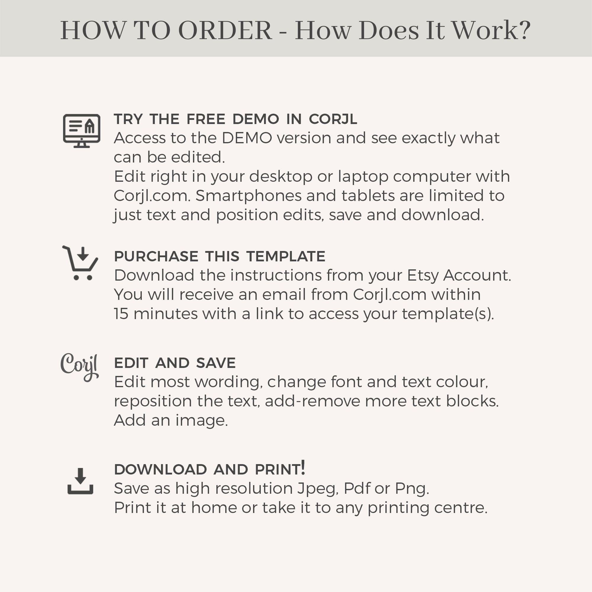 Luisa | Custom Wedding Sign Template Template