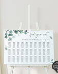 Luisa | Eucalyptus Wedding Seating Plan Template
