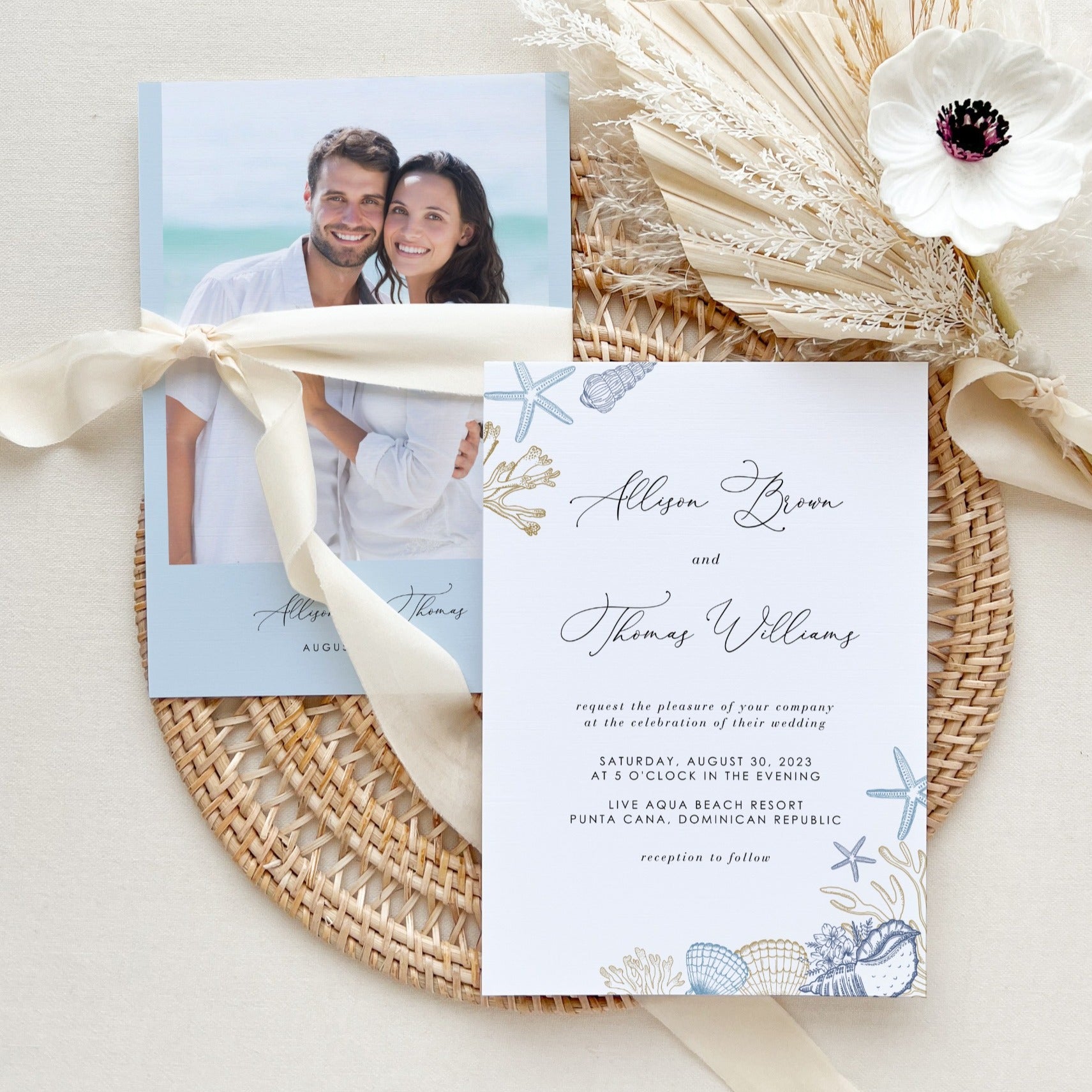 HILA | Ocean Wedding Invitation Set Template