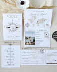 Sofia | Printable Passport Wedding Invitation with Boarding Pass Rsvp