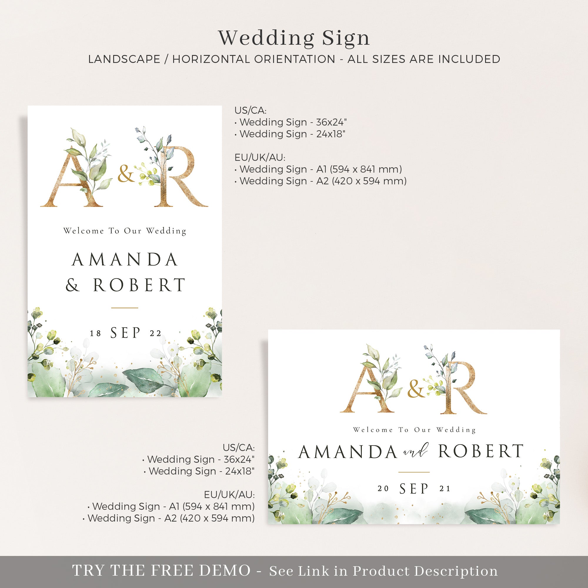 Flora | Welcome To Our Wedding Sign Template