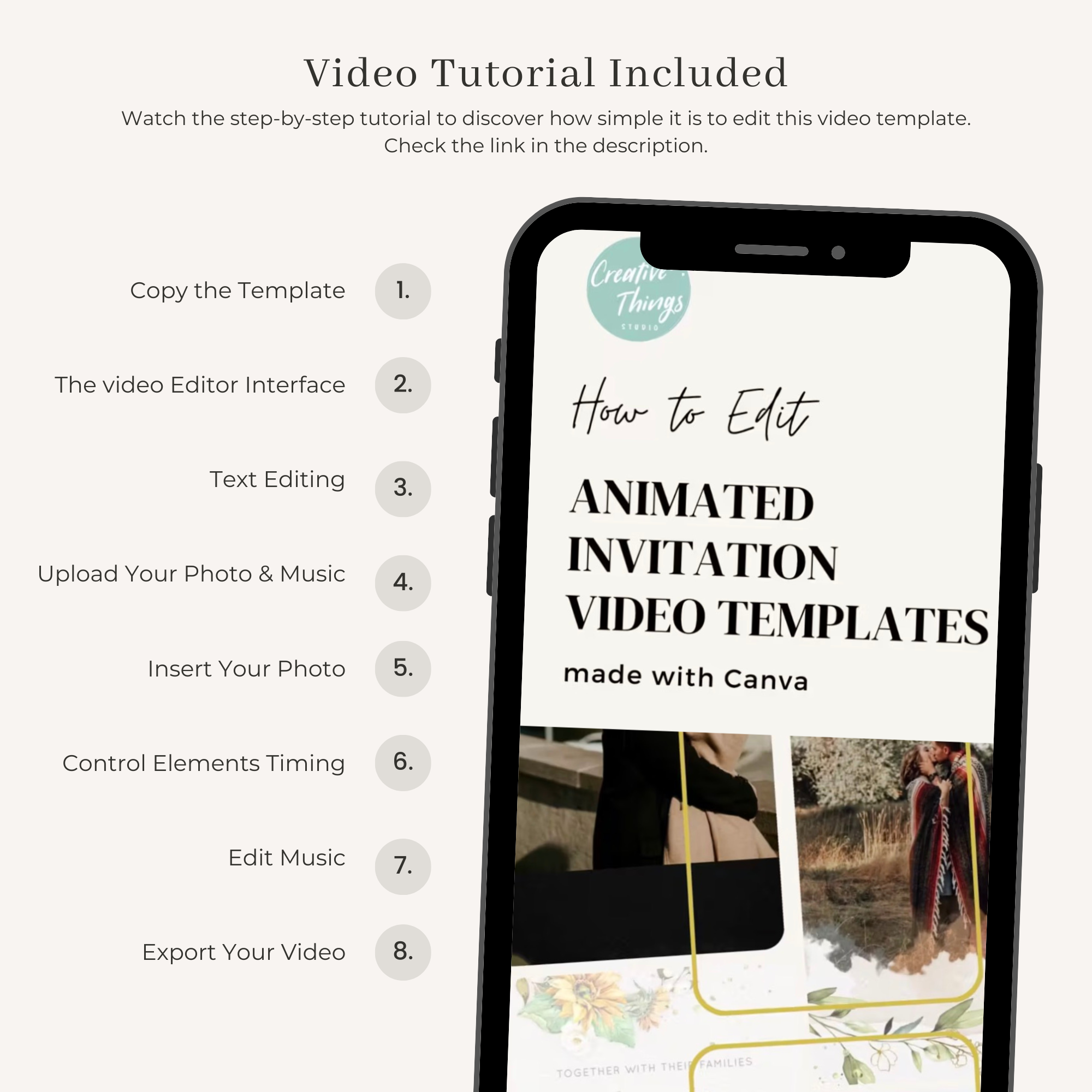 ANITA Wedding Invitation Video Template - Black &amp; Gold