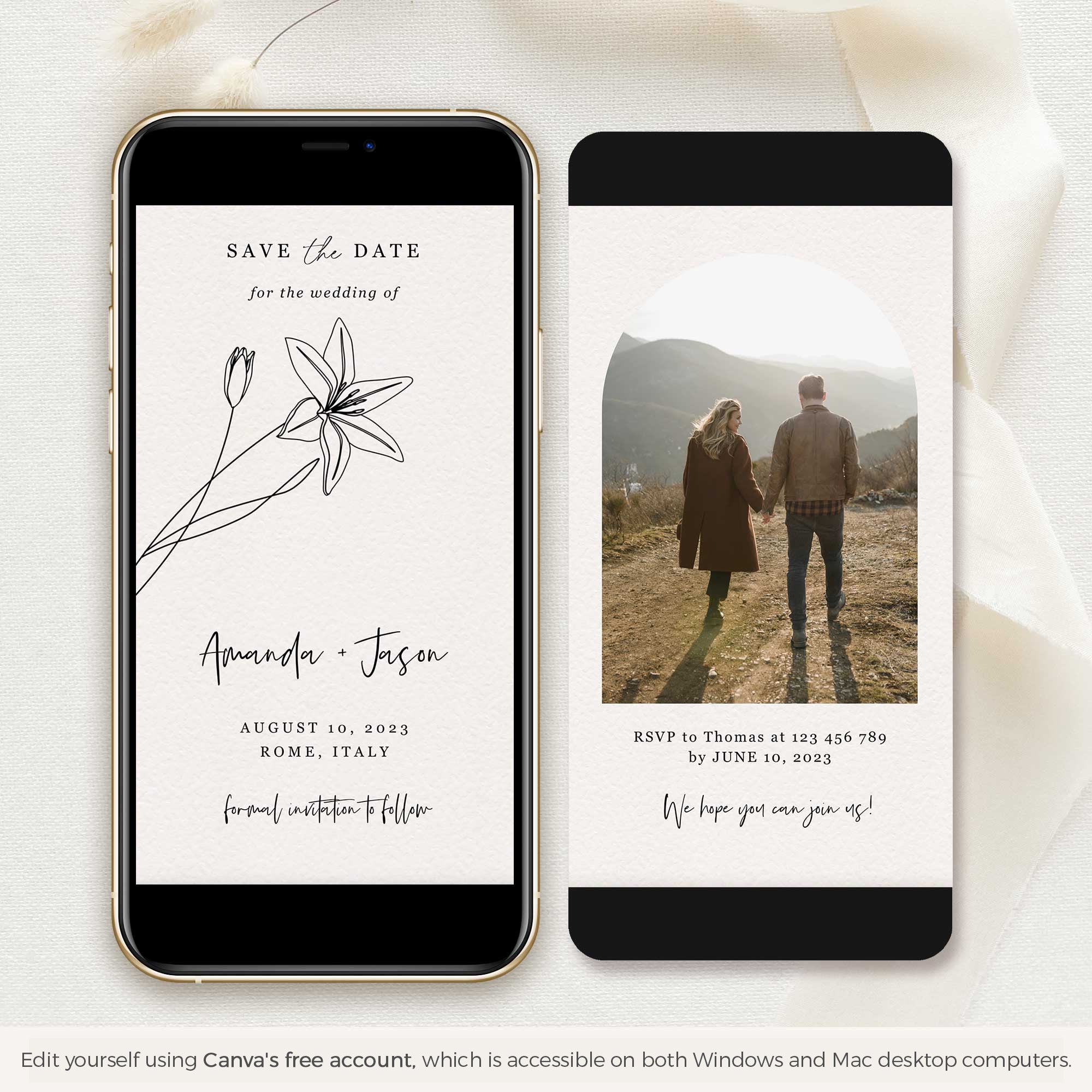 GIGLIOLA Save the Date Video Template - White
