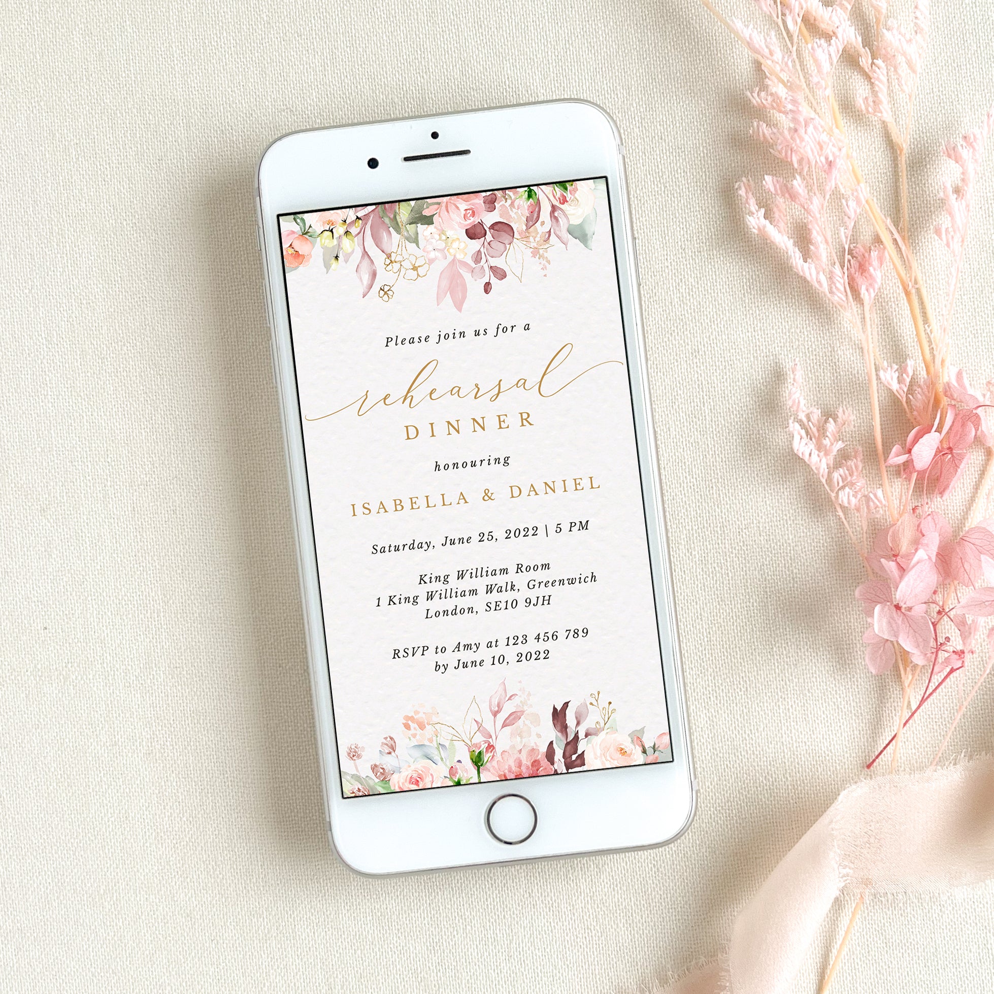 FIORELLA Evite Rehearsal Dinner Invitations