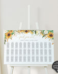 Marisol | Sunflowers Seating Chart Wedding Template