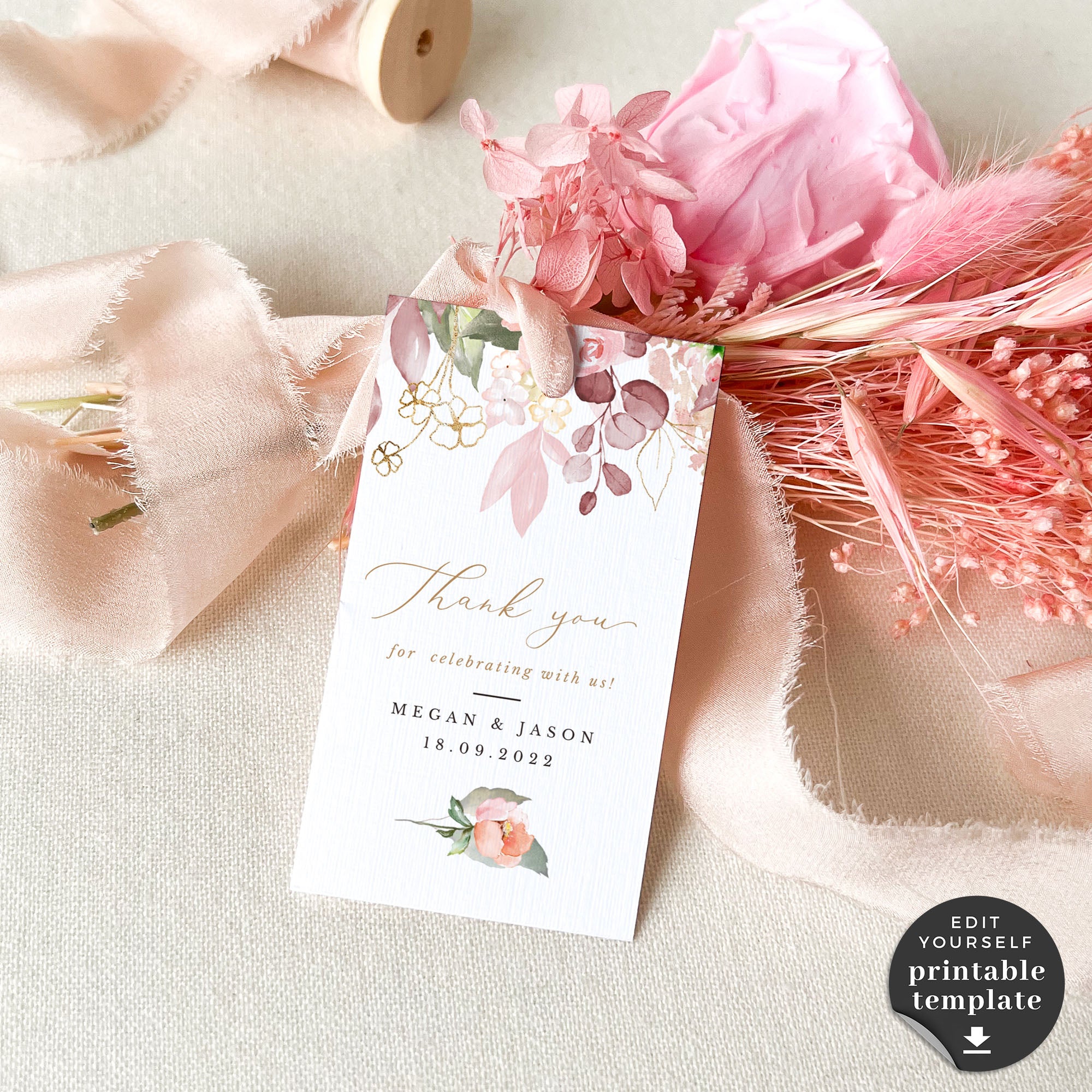 Fiorella | Wedding Favour Tags Template
