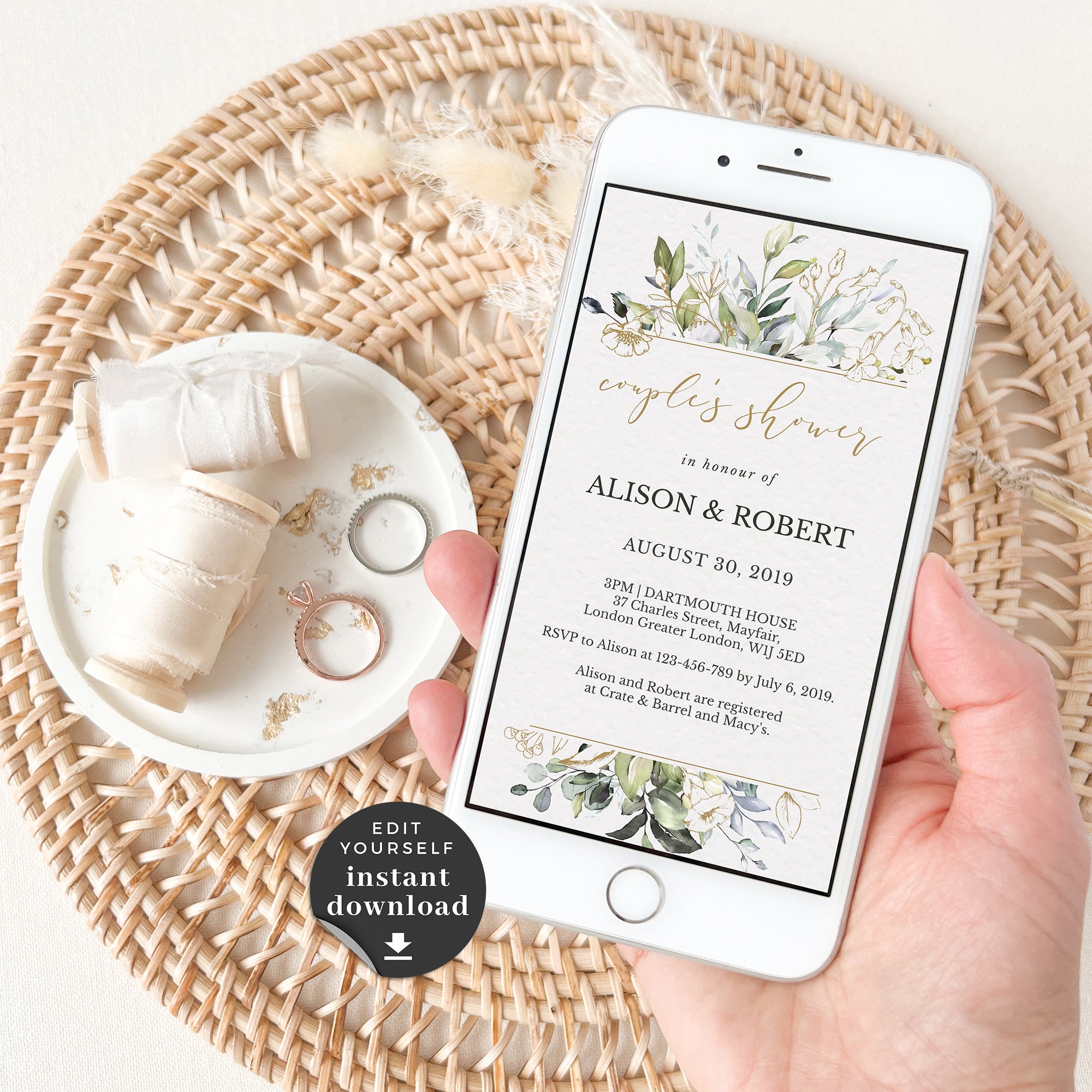 Flora | Wedding Shower Invitation Evite