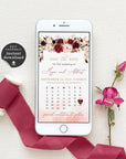 Rosita | Marsala Calendar Save the Date Electronic Invitation