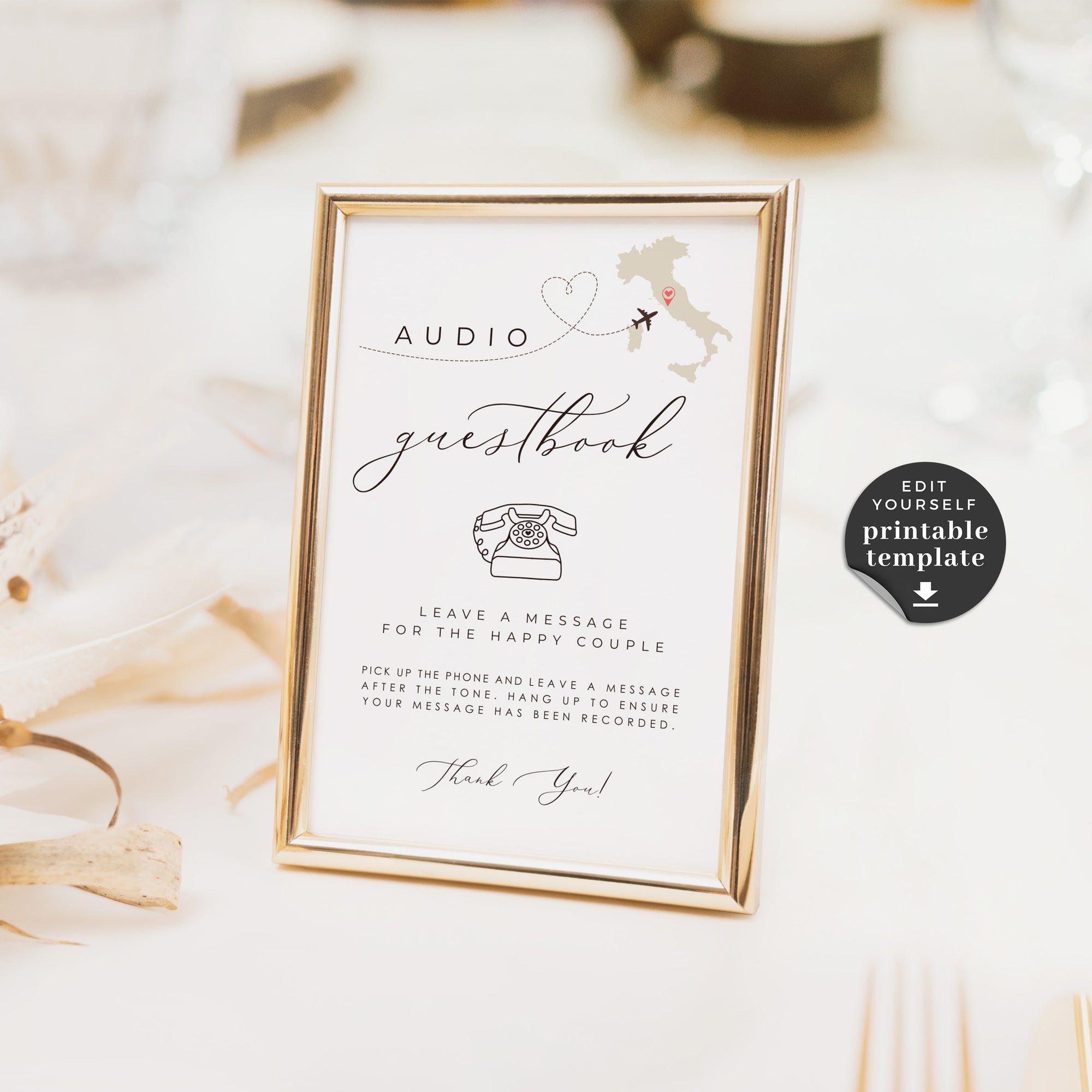 Sofia | Audio Guest Book Sign Printable