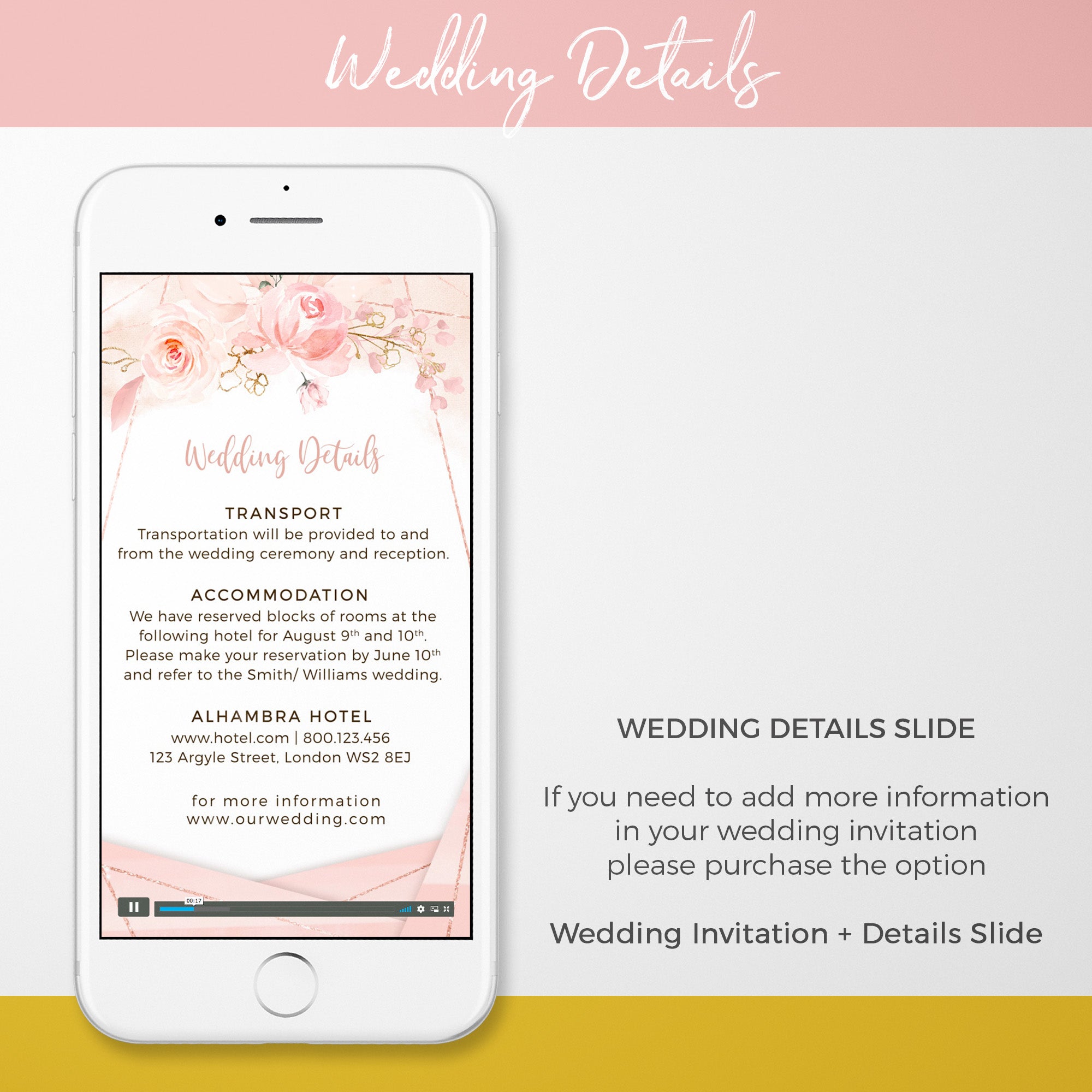 Aurora | Rose Gold Wedding Invitation Video