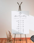 Giulia | Wedding Day Timeline Sign Template