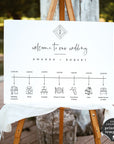 Giulia | Wedding Day Timeline Sign Template