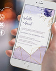 Violetta | Purple Electronic Wedding Invitation