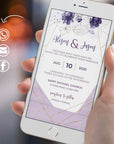 Violetta | Lilac Electronic Wedding Invitation