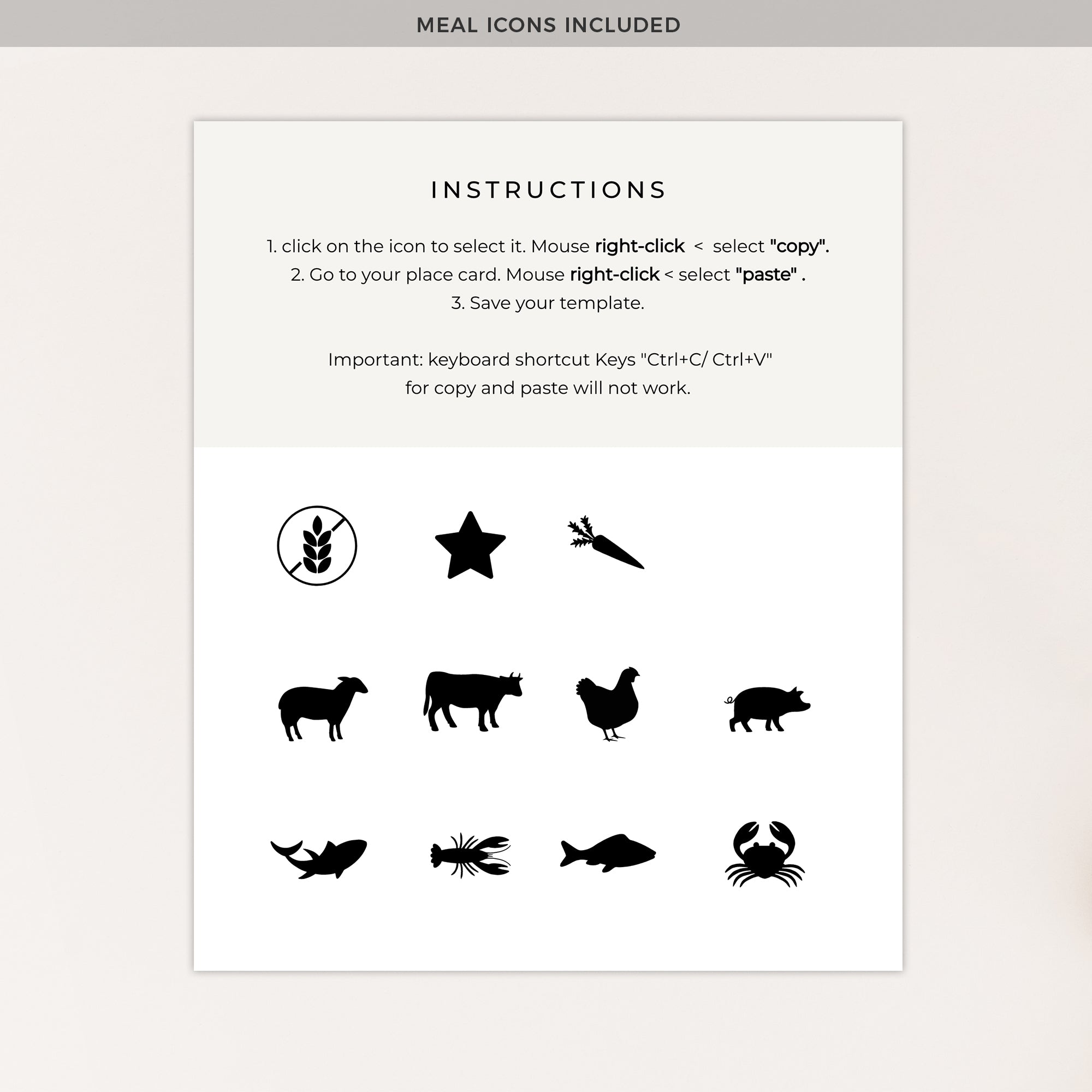 Giulia | Printable Wedding Place Cards