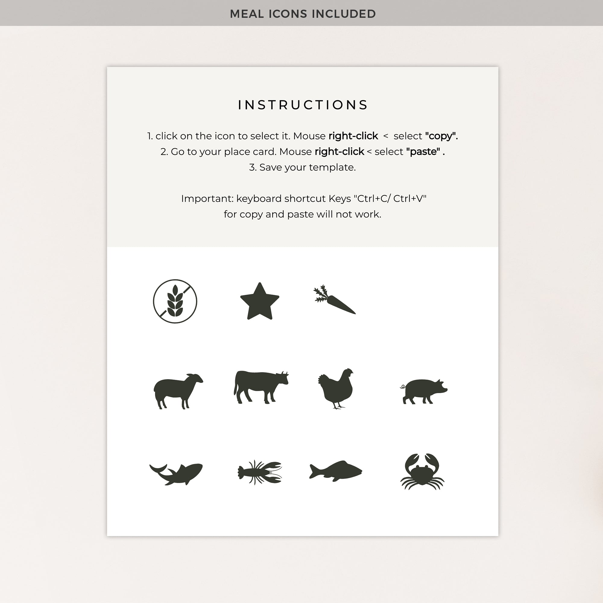 Flora | Wedding Place Cards Template