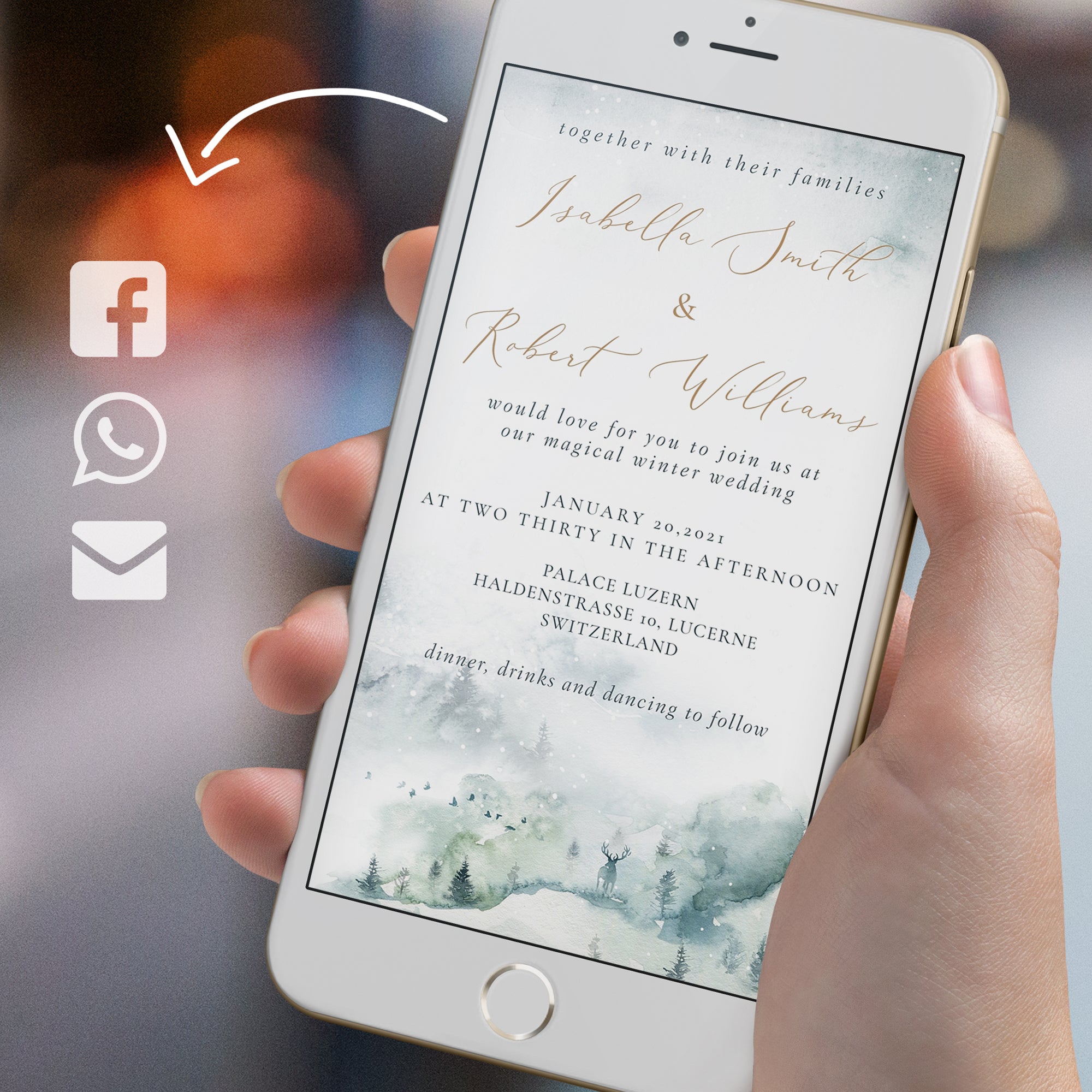 Mountains Themed Wedding Invitation Evite