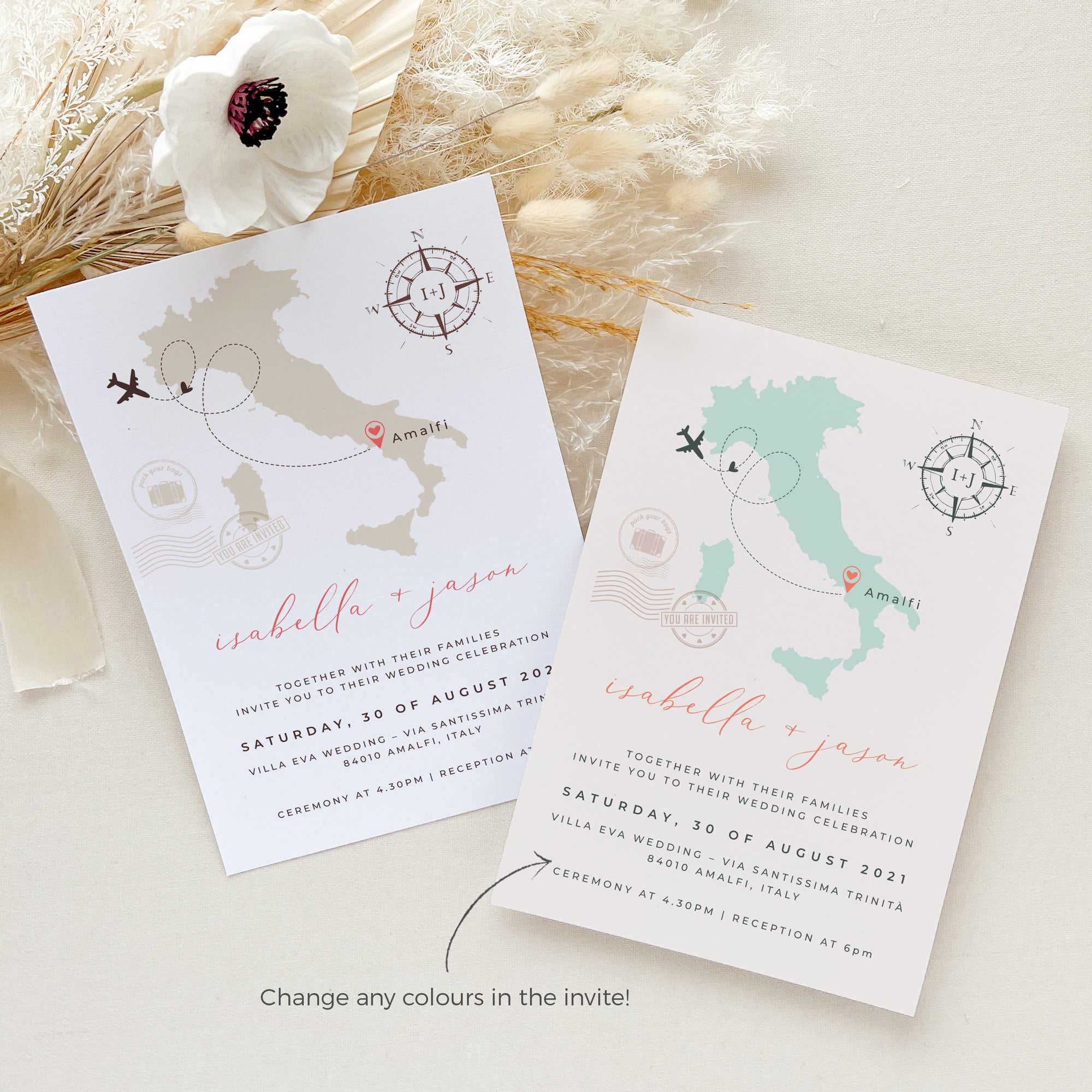 Italy | Destination Wedding Invitation Template