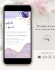 Violetta | Purple Electronic Wedding Invitation