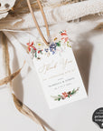 Natalia | Christmas Wedding Favor Tags Template