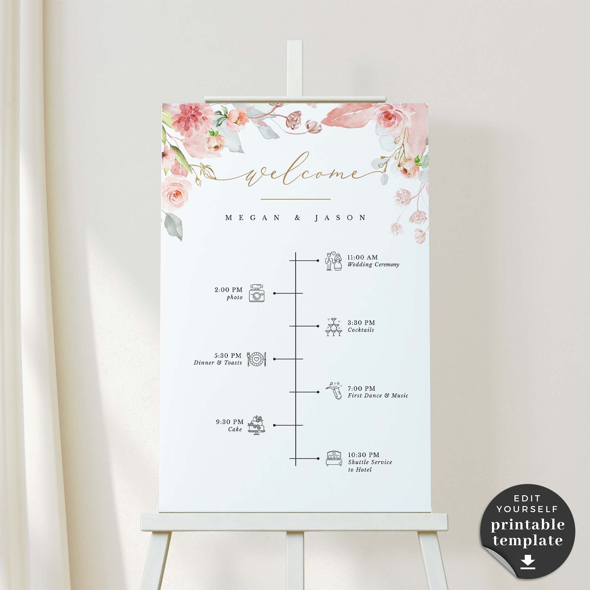Fiorella | Order of Event Sign Template