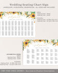 Marisol | Sunflowers Seating Chart Wedding Template