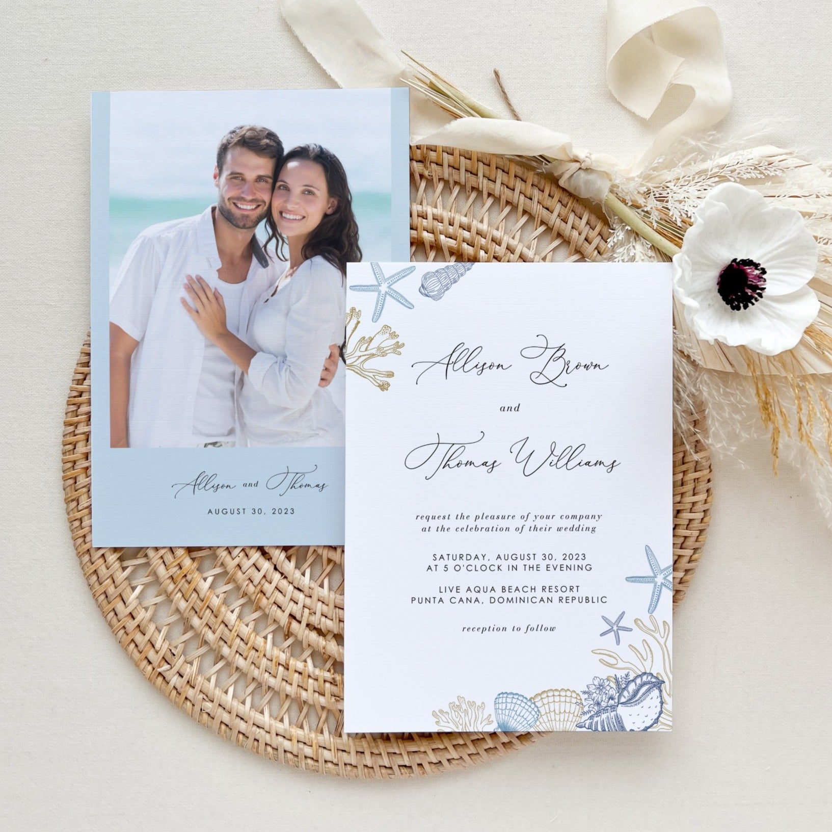 HILA | Ocean Wedding Invitation Set Template
