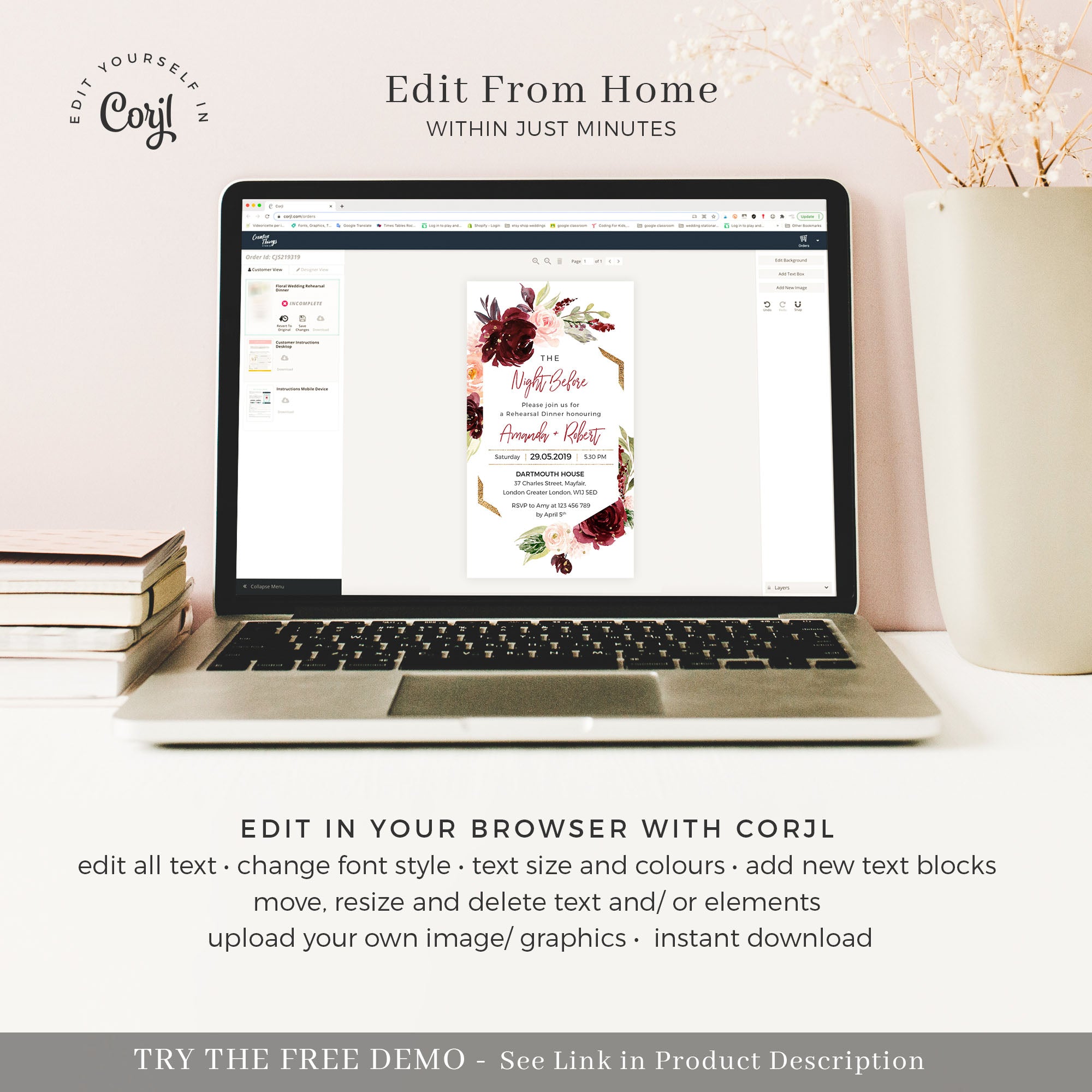 Rossella | Rehearsal Dinner Electronic Invitation