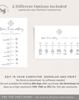 Giulia | Wedding Day Timeline Sign Template