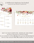 Ambra | Fall Wedding Order of Events Template