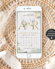 Flora | Greenery Calendar Save the Date Evite