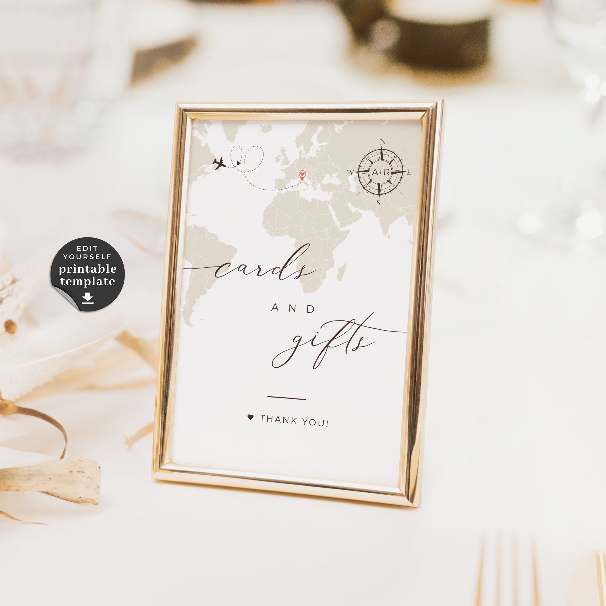 Sofia | Cards And Gifts Sign Template