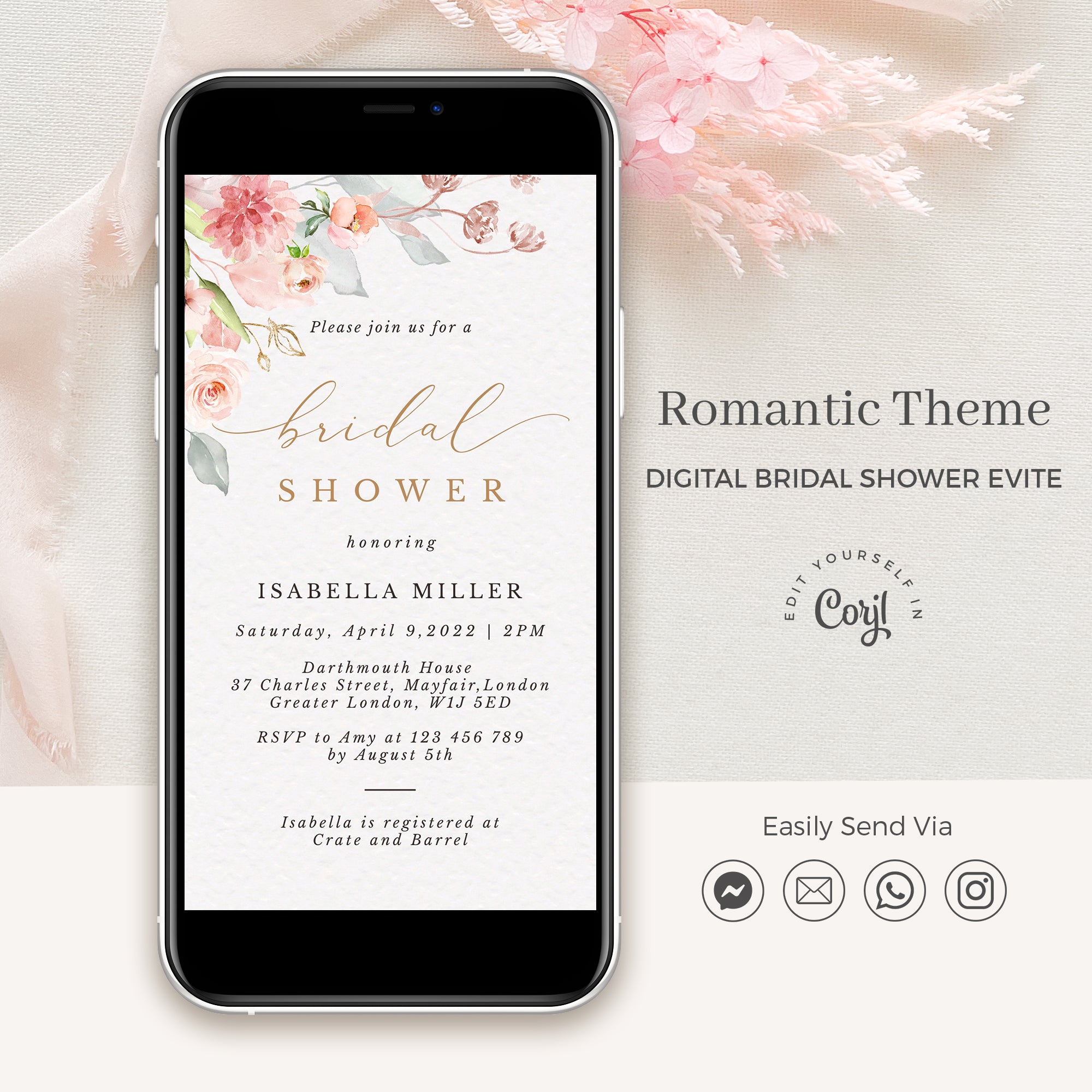 Fiorella | Evite Bridal Shower