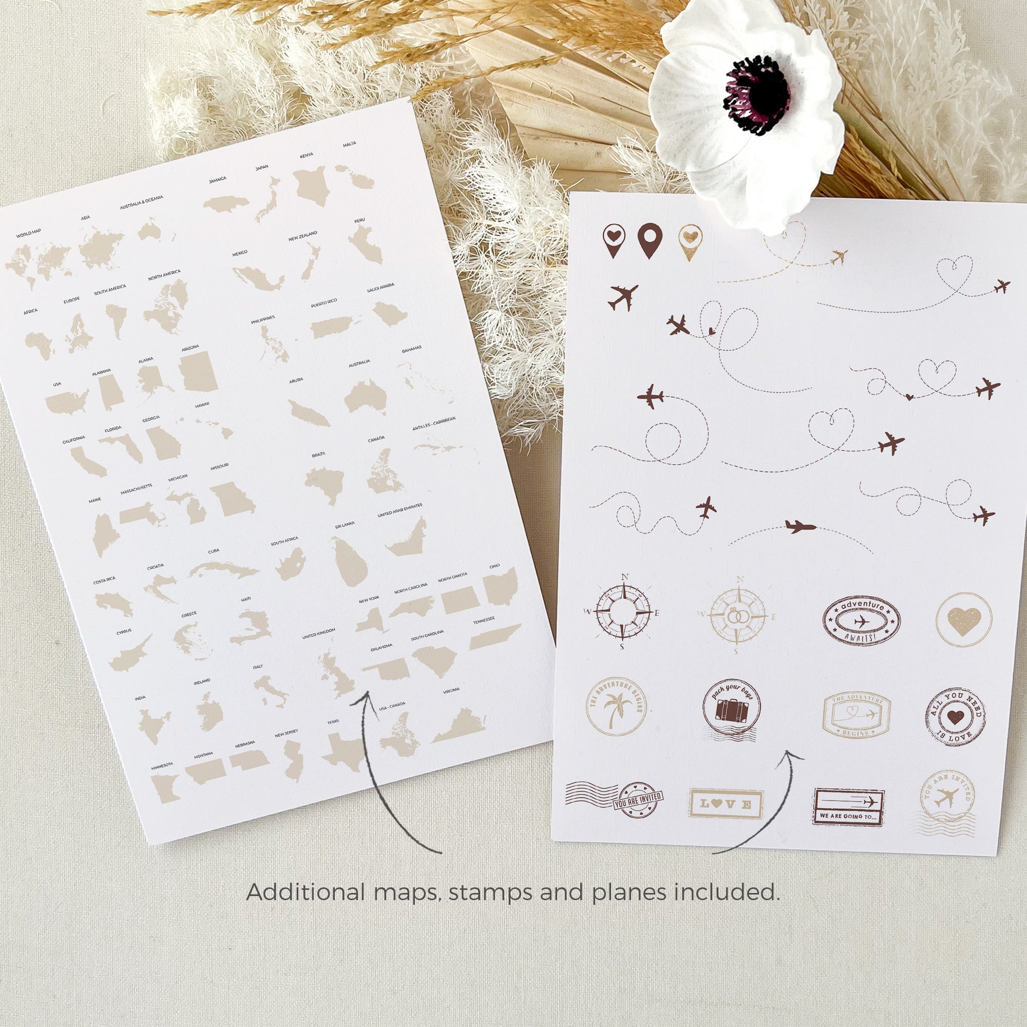 Mira | Boarding Pass Tropical Wedding Invitation Digital