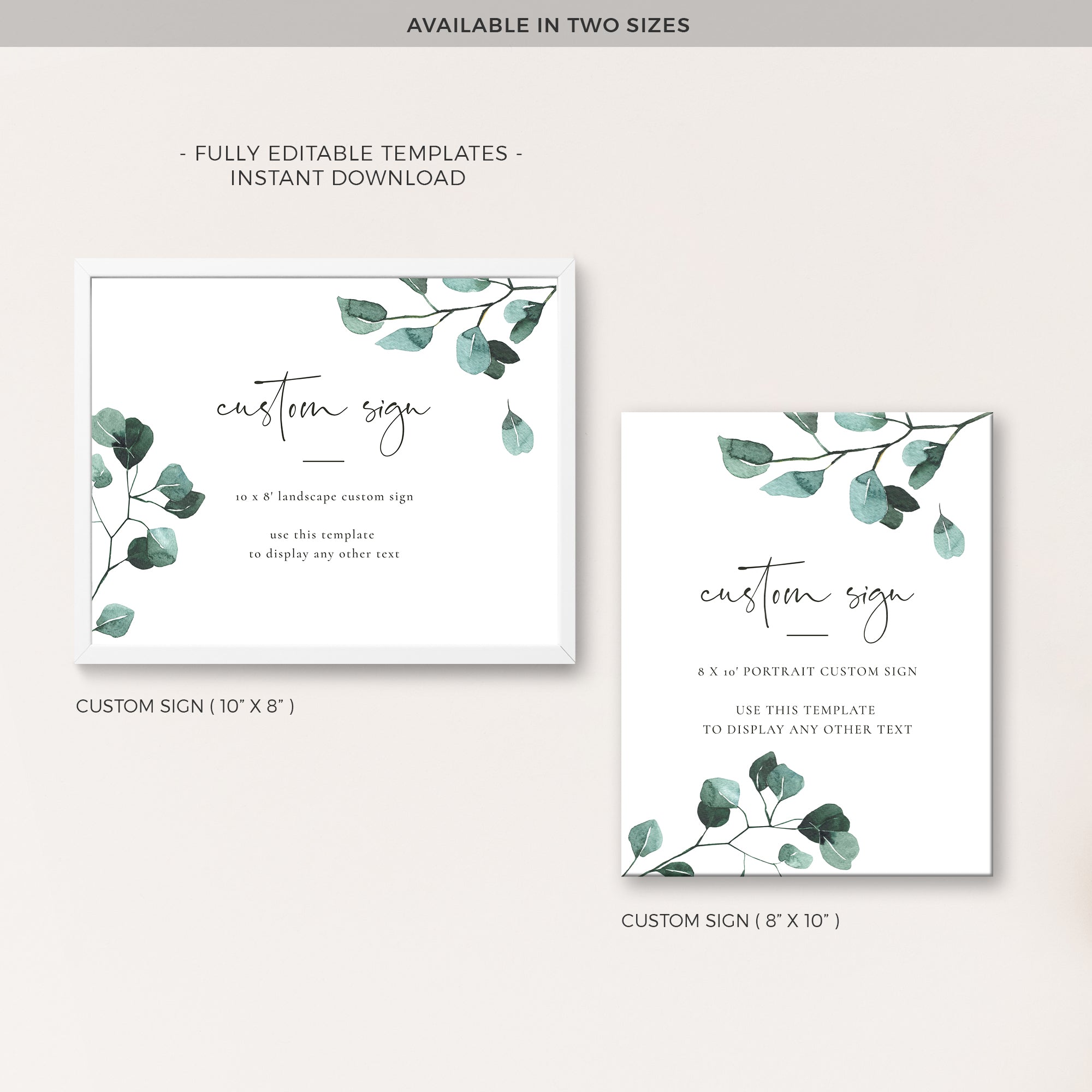 Luisa | Custom Wedding Sign Template Template