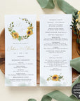 Marisol | Sunflowers Wedding Program Template