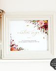 Ambra | Wedding Reception Sign Template