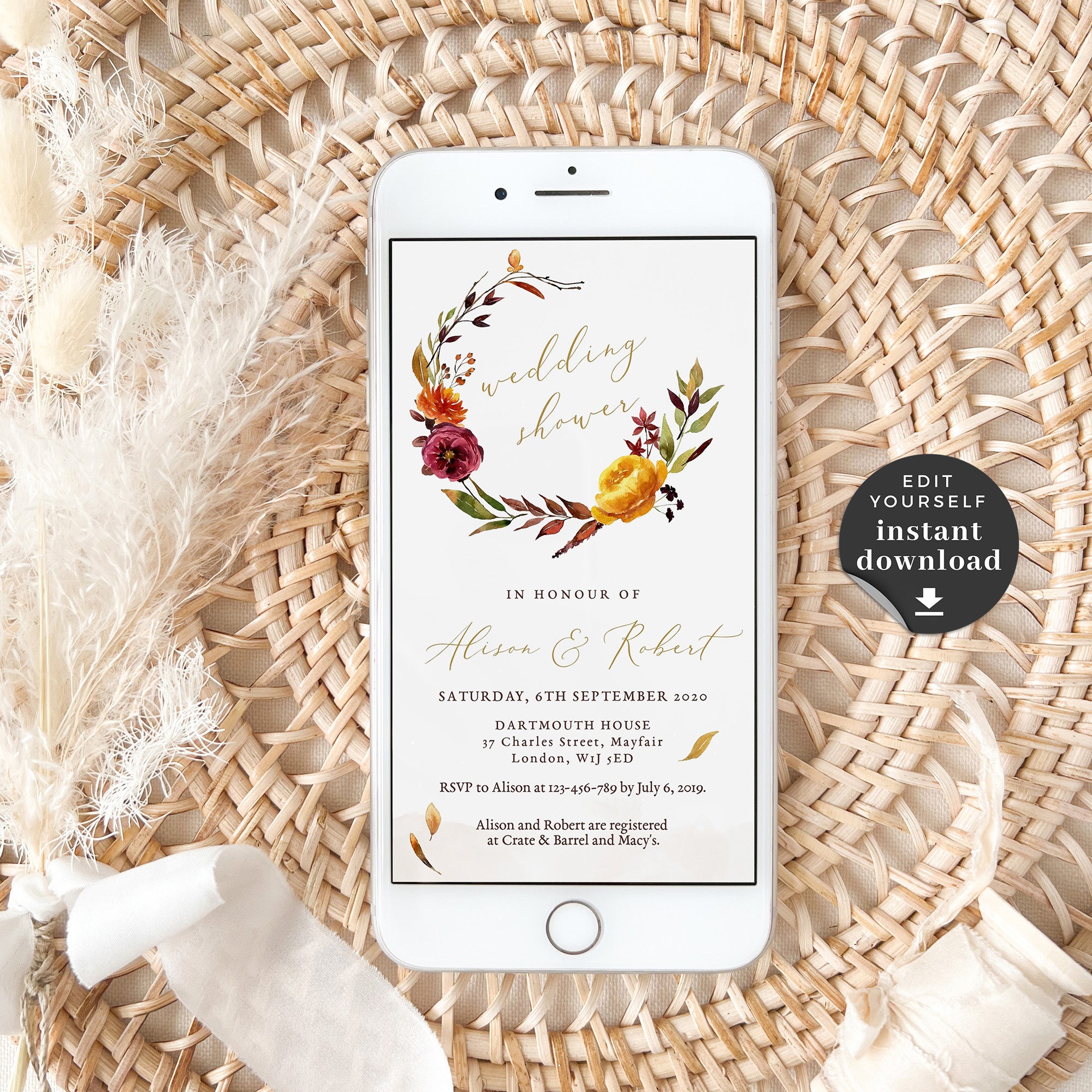 Ambra | Autumn Wedding Shower Invitations Evite