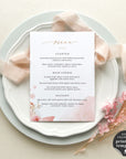 Fiorella | Printable Wedding Menu Card