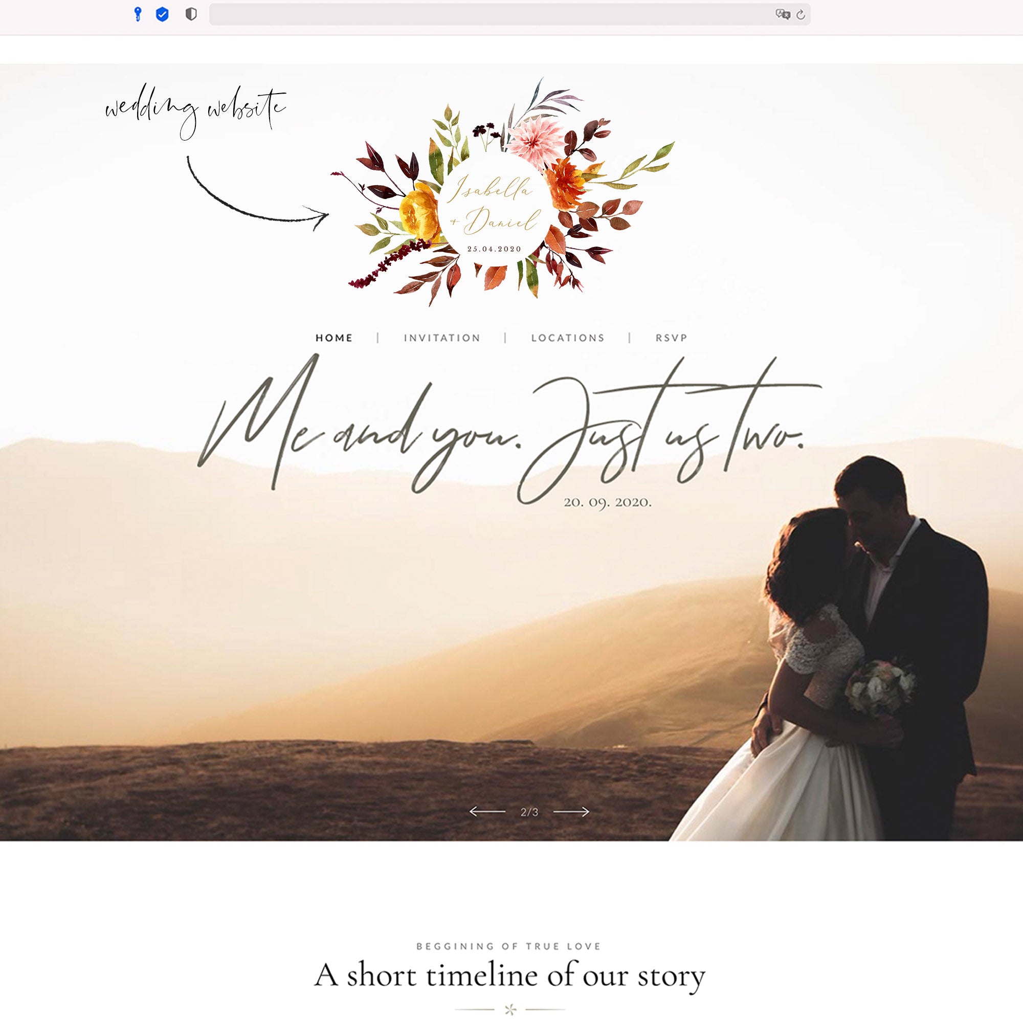 AMBRA Fall Wedding Monogram Design Template