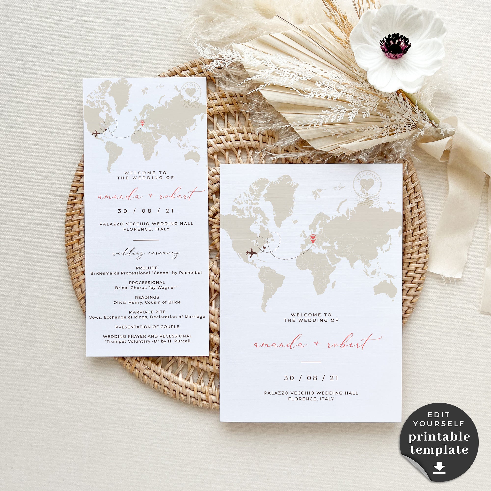 Sofia | Destination Wedding Program Template