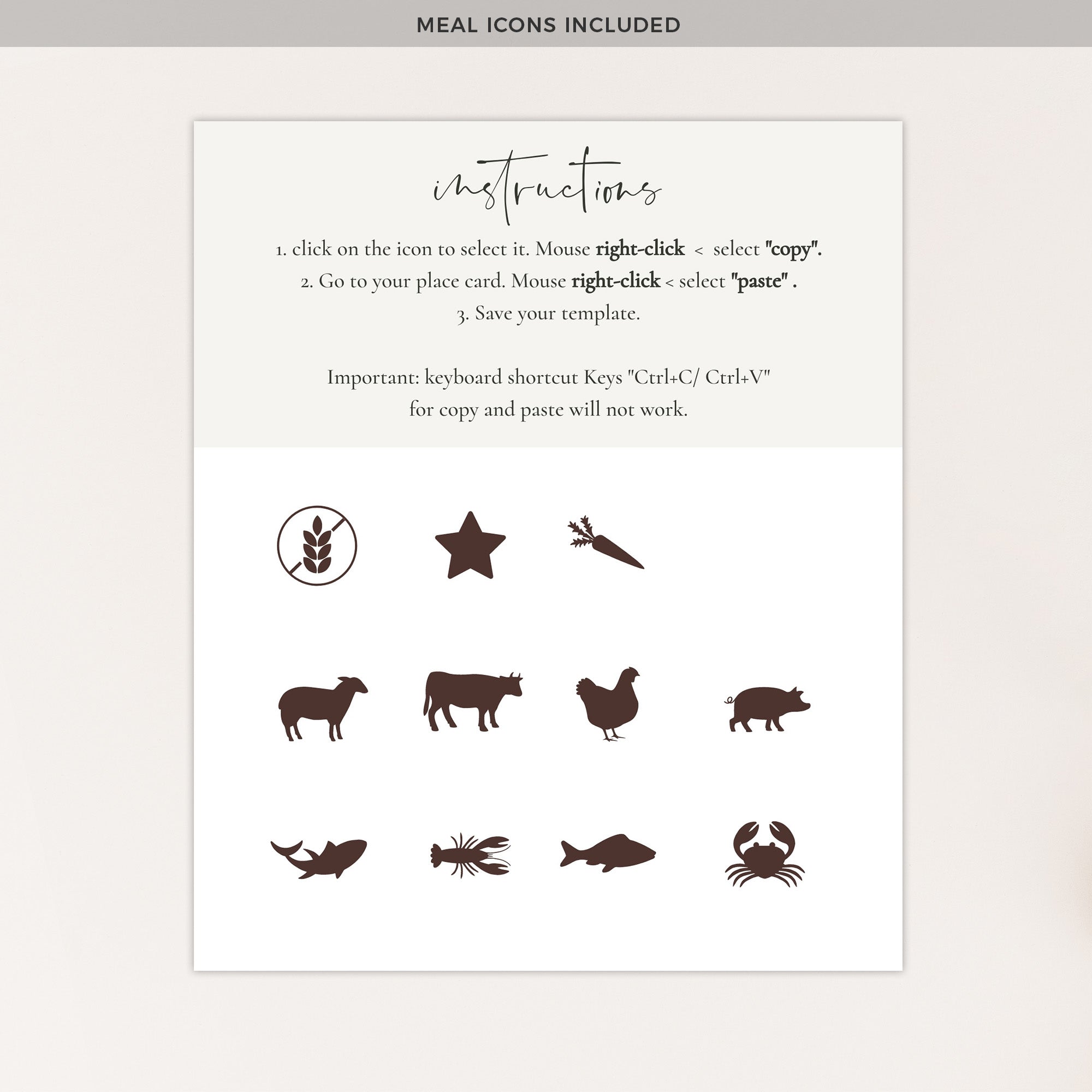 Sofia | Travel themed Wedding Place Card Template