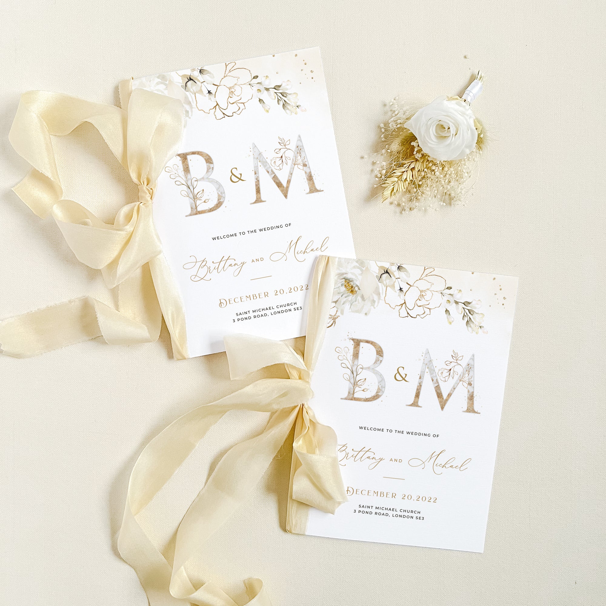 Dora | Elegant Wedding Ceremony Program Template
