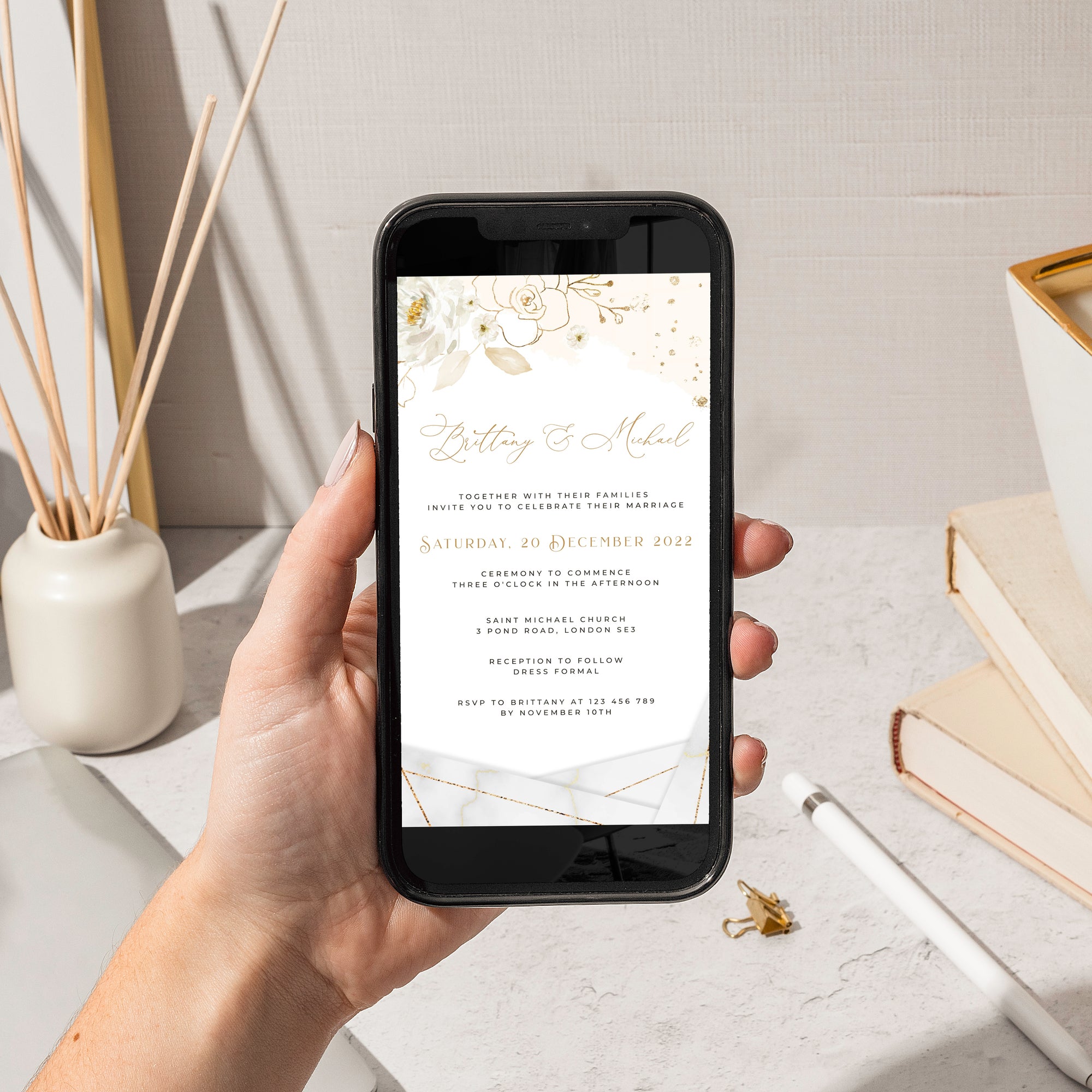 Dora | Elegant Digital Wedding Invitation