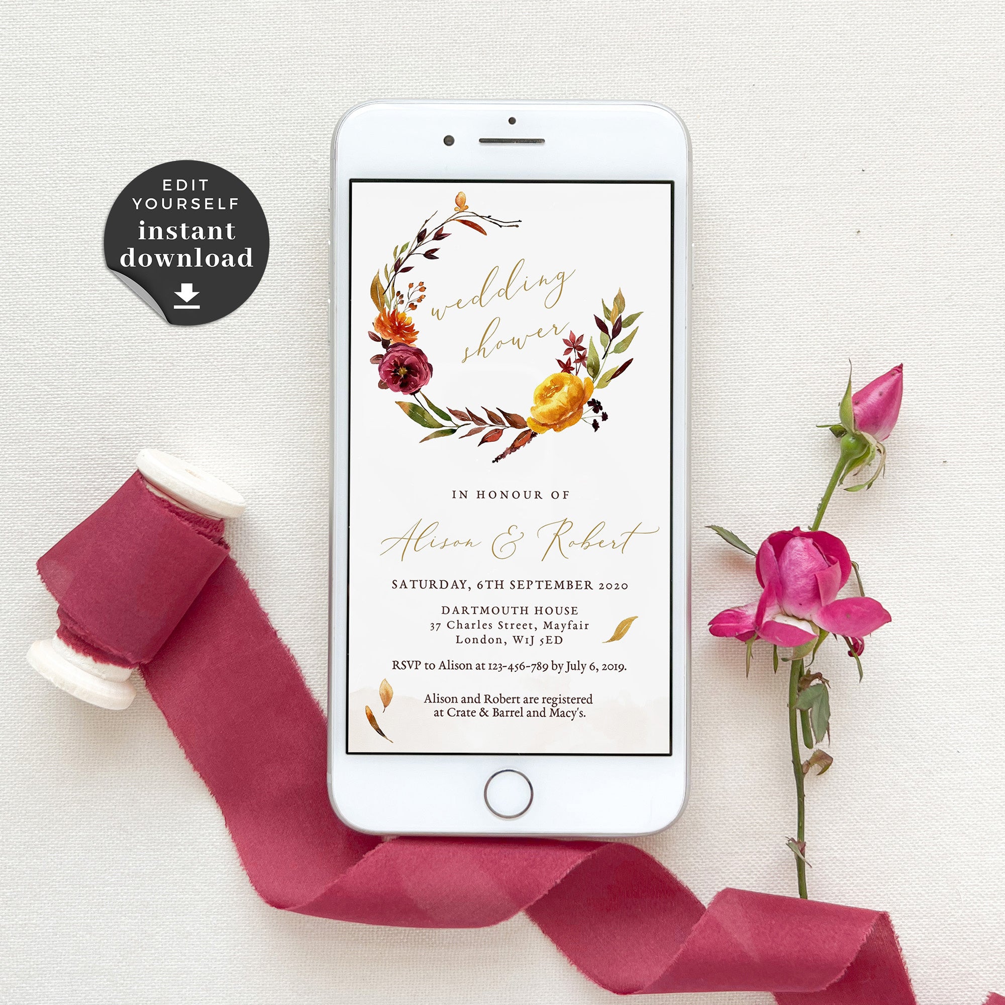 Ambra | Autumn Wedding Shower Invitations Evite