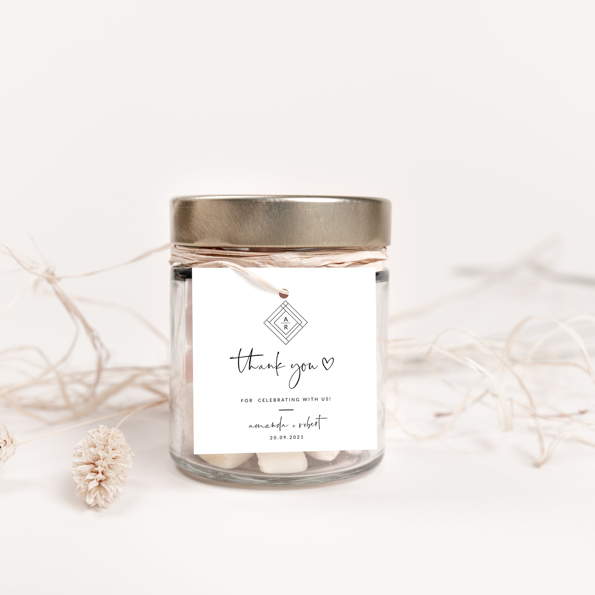 Giulia | Printable Minimalist Wedding Favor Tags Template