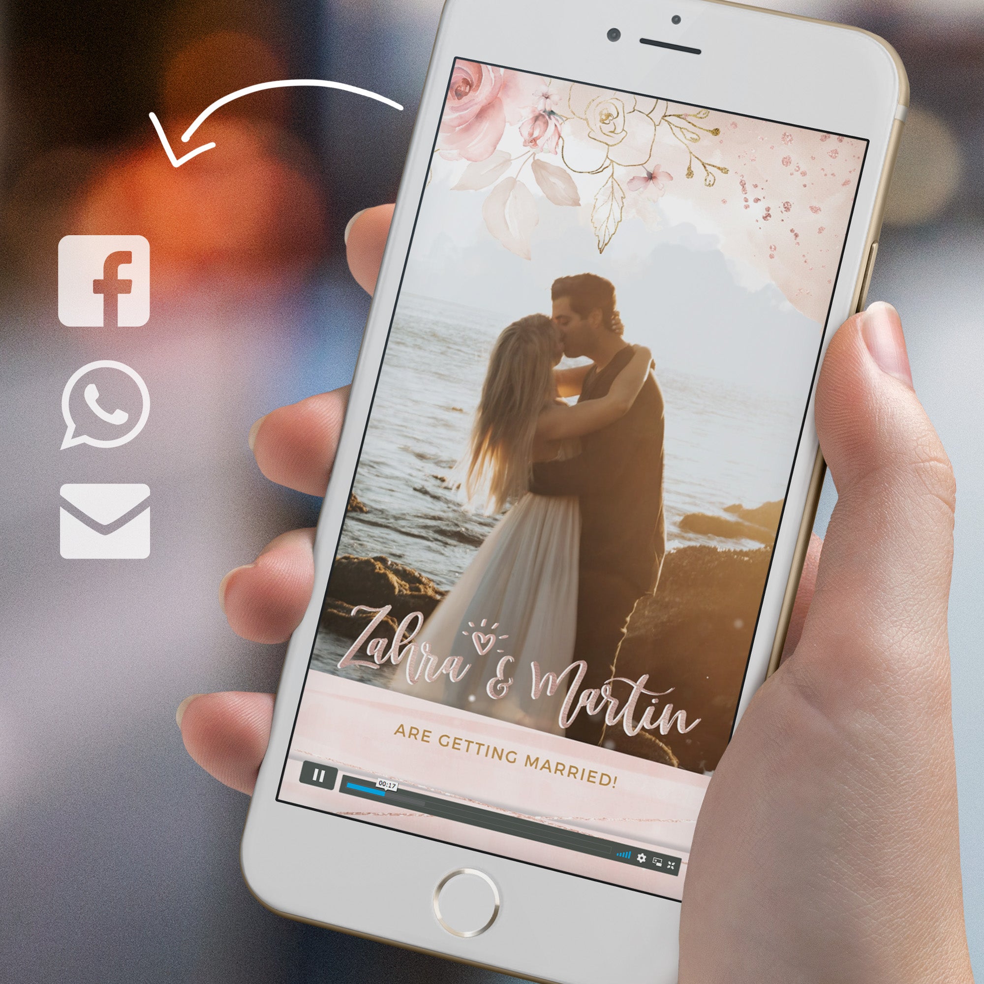 Aurora | Rose Gold Save the Date Video